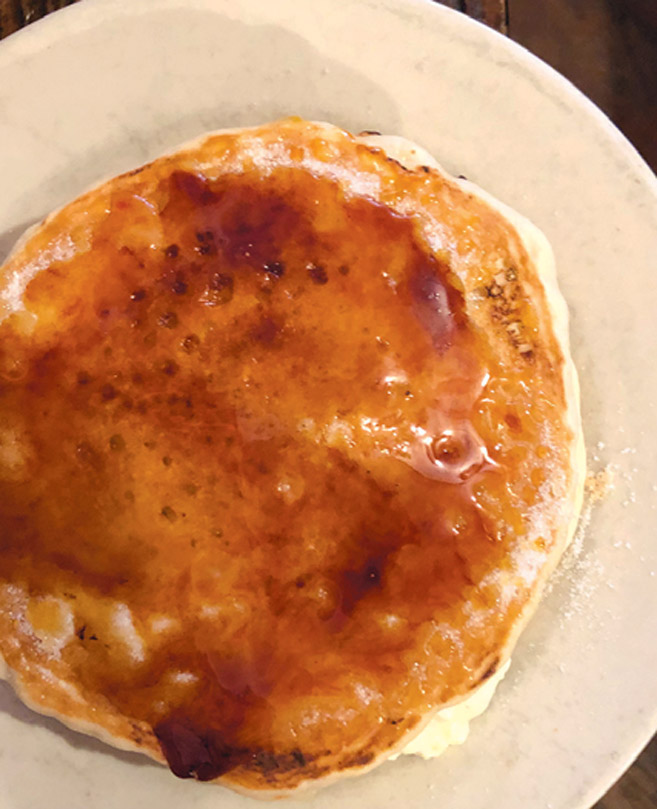 Crème brûlée pancakes at Bittersweet Kitchen