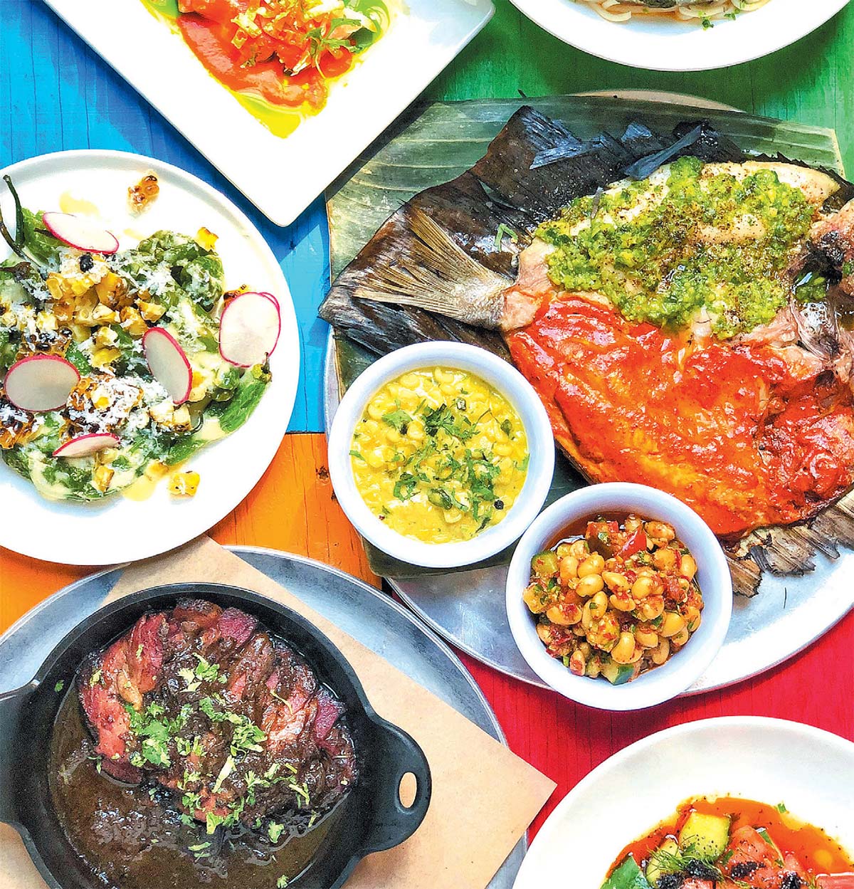 selections from the menu of Mission Taqueria's TACOLAB