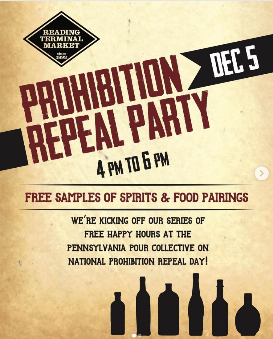 Day 1 of our prohibition repeal party!!🖤 come in and have a drink