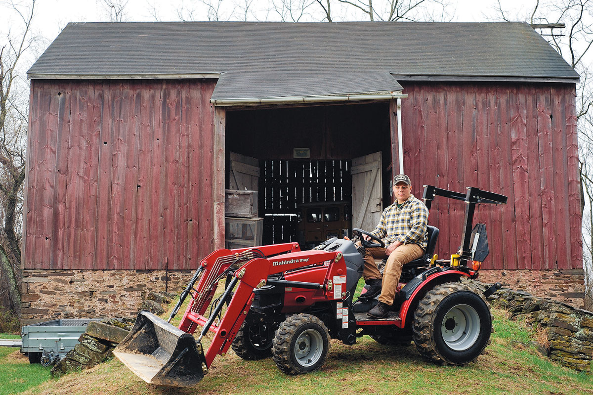 Jim Wertman on his tractor