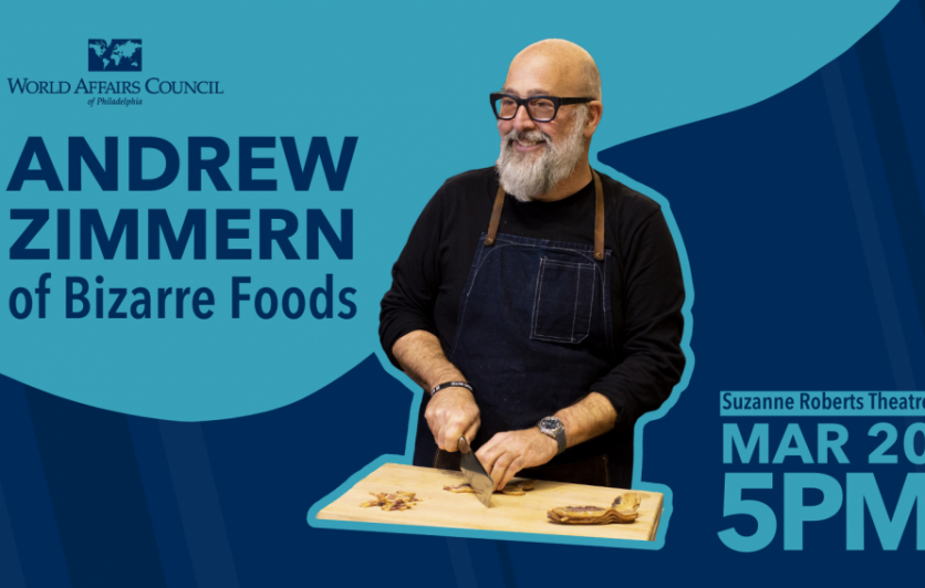 Andrew Zimmern event on March 20
