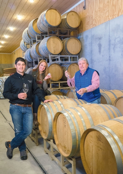 Davide Creato, Gino Razzi, Carley Razzi Mack of Penns Woods Winery