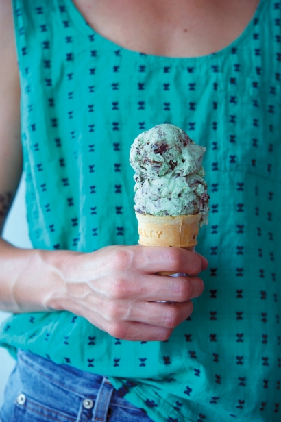 Mint chip ice cream at Oley Turnpike Dairy
