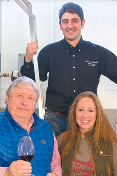 Davide Creato, Gino Razzi, Carley Razzi Mack of Penns Woods Winery