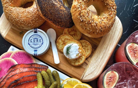 bagels and brunch fixings