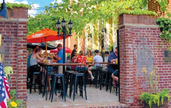 A beer garden on State Street