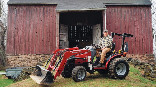 Jim Wertman on his tractor