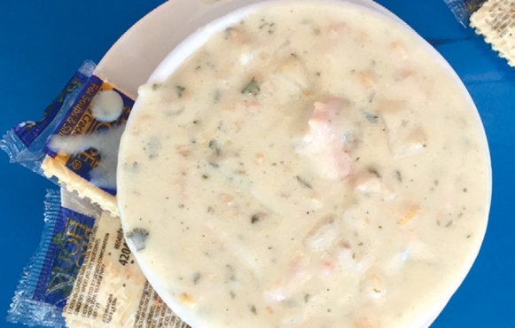clam chowder from Smitty's Clam Bar