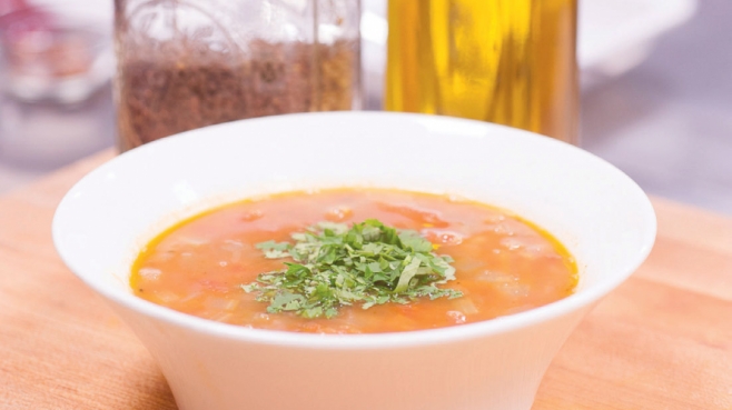 Harira traditional vegetable moroccan soup